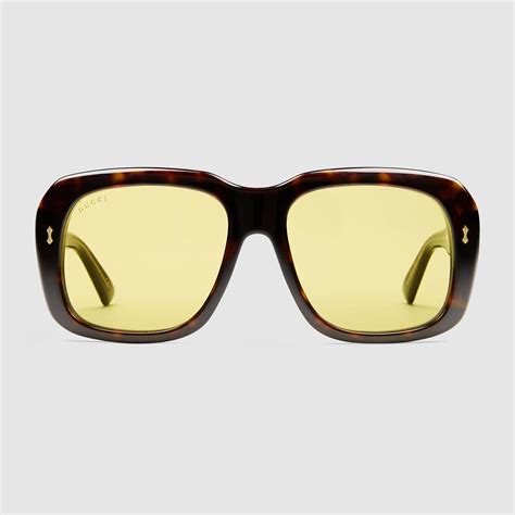 gucci rectangular acetate sunglasses for men